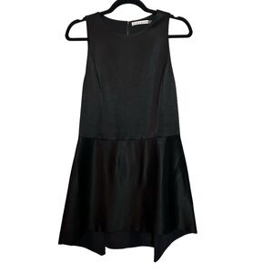 Alice + Olivia Black Sleeveless Scoop Neck Drop Waist Mini Skater Dress Sz.10